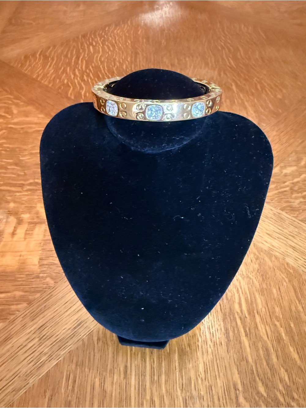 Gold Tone Crystal Accent Bangle Bracelet - Women Jewelry